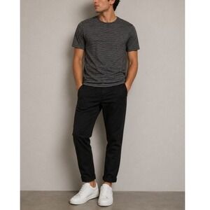 A.P.C. Men's Black White Stripe Cotton Short Sleeve T-shirt Size M NWOT